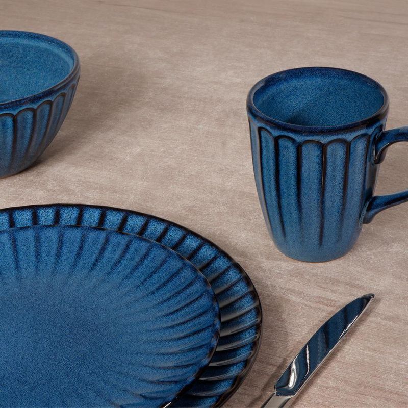 Taza de Cerámica Azul 13.5 Onz