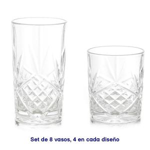 Set de 8 Vasos de Vidrio - Toscana