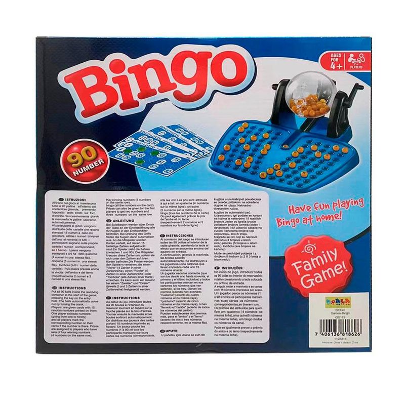 Bingo Juego Familiar con 90 Bolas y 48 Tarjetas
