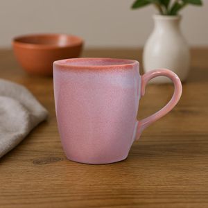 Taza de Cerámica Rosa Tornasol