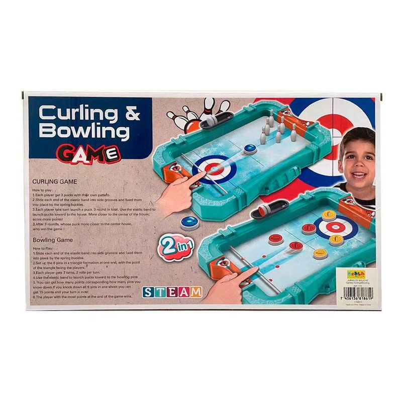 Juego de Curling y Bolos 2 en 1 para Niños