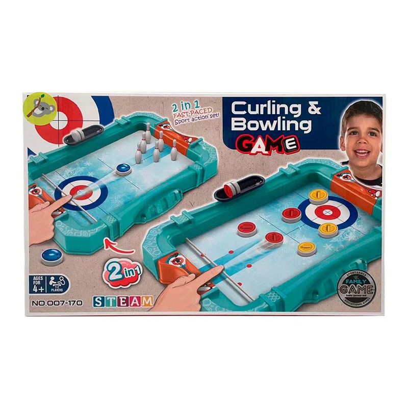 Juego de Curling y Bolos 2 en 1 para Niños