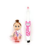 Cepillo Dental Infantil Rosado con Juguete Muñeca