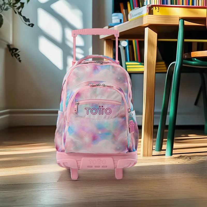 Mochila Ruedas Porta PC Palo Rosa