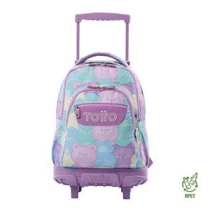 Mochila Ruedas Porta Pc Diseño de Osos