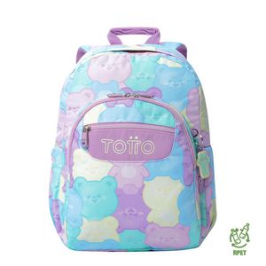 Mochila Juvenil Porta Pc Acuarela Diseño Ositos