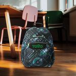 Mochila Juvenil Porta PC Acuarela Diseño Disco