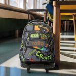 Mochila Ruedas Porta PC Diseño Monster Truck