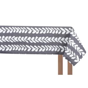 Mantel Rectangular Floral Gris