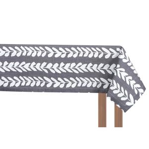 Mantel Rectangular Floral Gris