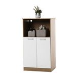 Mueble Multiusos Acabado Natural y Blanco