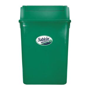Bote de Basura con Tapa Vaivén Frontal Verde 42 L