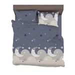 Set Edredón 3 Pzs Matrimonial Lunas Colores Surtidos