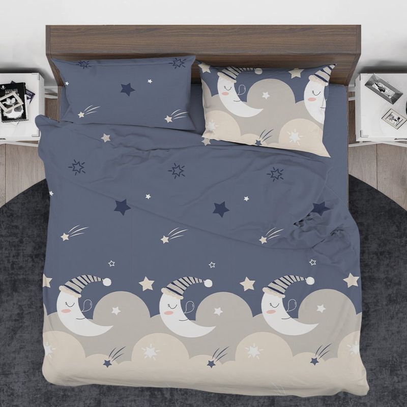 Set Edredón 3 Pzs Matrimonial Lunas Colores Surtidos