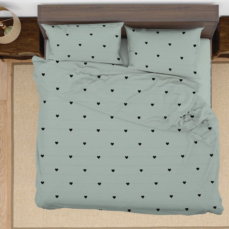 Set Edredón 3 Pzs Matrimonial Corazones Colores Surtidos