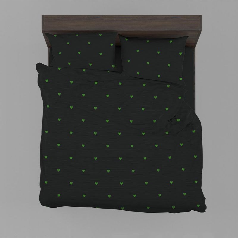 Set Edredón 3 Pzs Matrimonial Corazones Colores Surtidos