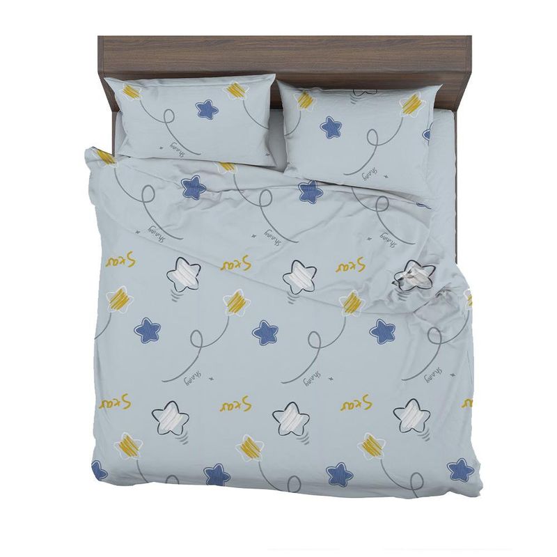 Set Edredón 3 Pzs Matrimonial Estrellas Colores Surtidos