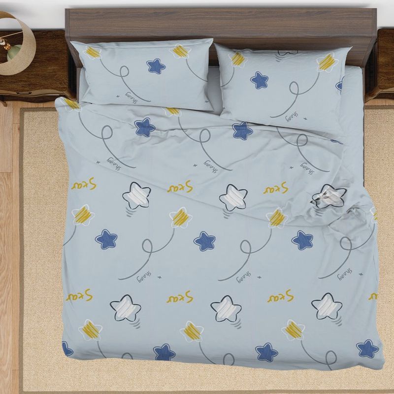 Set Edredón 3 Pzs Matrimonial Estrellas Colores Surtidos