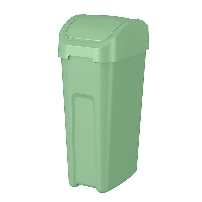 Bote de Basura Cuadrado con Balancín Te Verde 50 L
