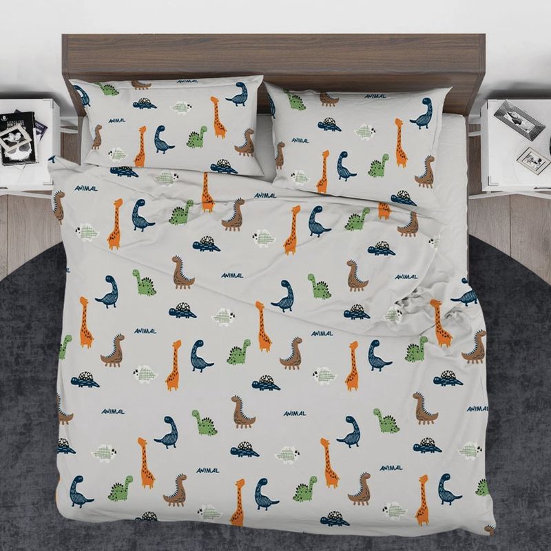 Set Edredón 3 Pzs Matrimonial Dinos Color Surtido