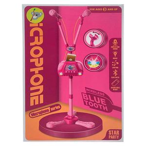 Micrófono de Juguete con Bluetooth y Luces Rosado