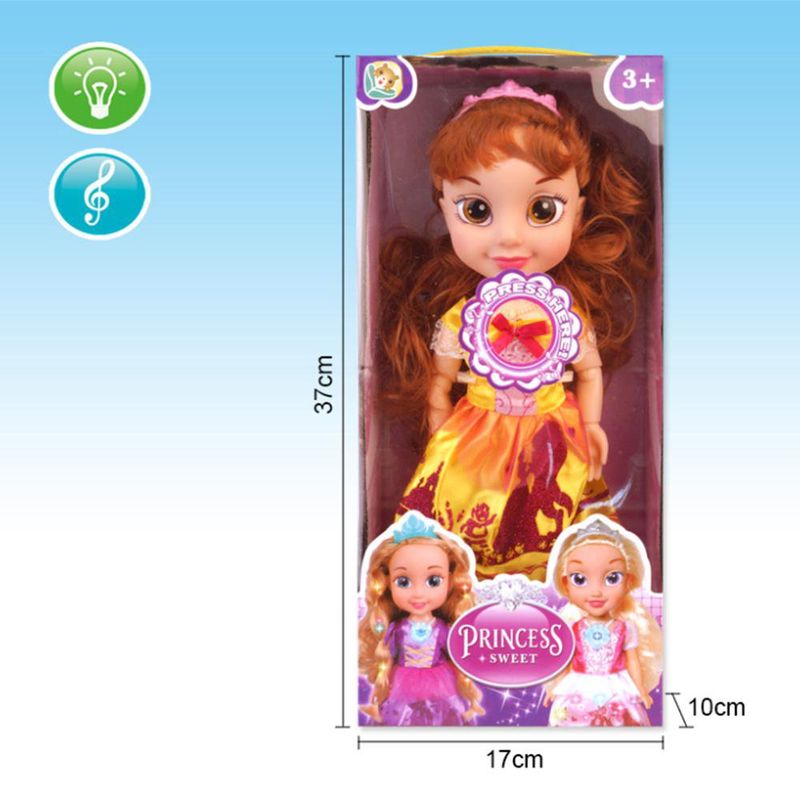 Muñeca Princesa Sweet con Sonidos  14 Plg