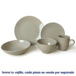Plato para Postre Taupe 7.8 Plg