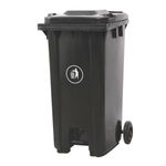 Basurero de Pedal Centrado Gris de 240 L