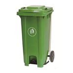 Basurero de Pedal Centrado Verde de 20 L