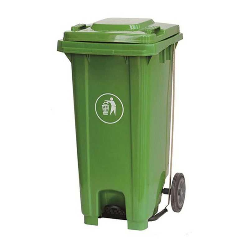 Basurero de Pedal Centrado Verde de 20 L