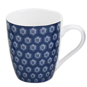 Set de 4 Pocillos Diseño de Flores 12 Oz