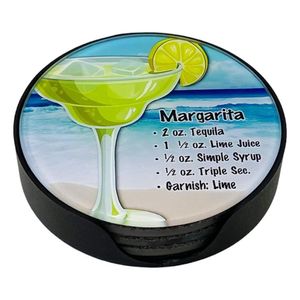 Set de 4 Porta Vasos con Base Redonda