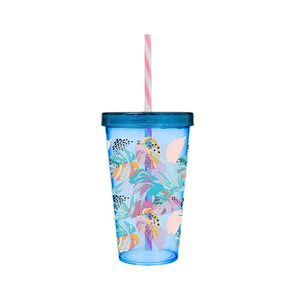 Vaso con Pajilla Diseño Surtido