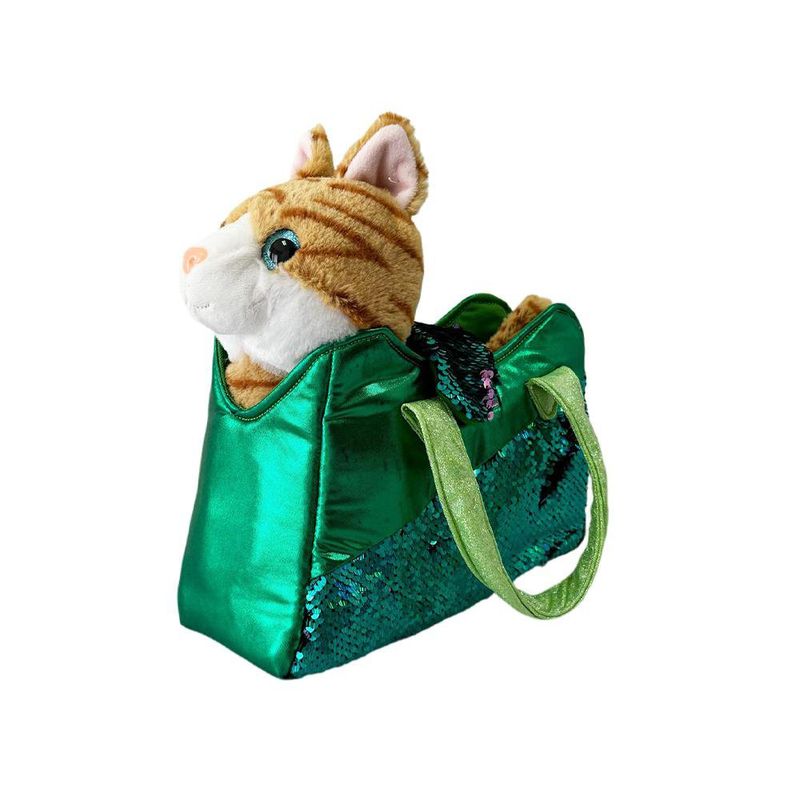 Bolsa Verde con Peluche Gatito