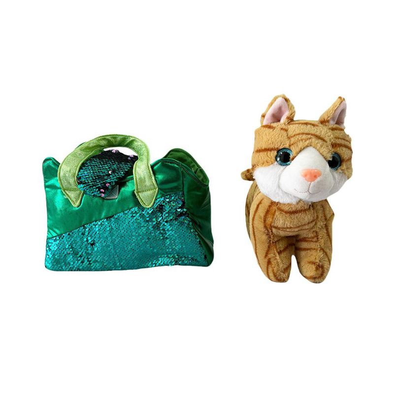 Bolsa Verde con Peluche Gatito