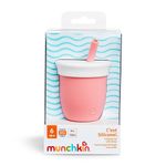 Vaso Con Pajilla Silicona Coral 4 Oz - Munchkin