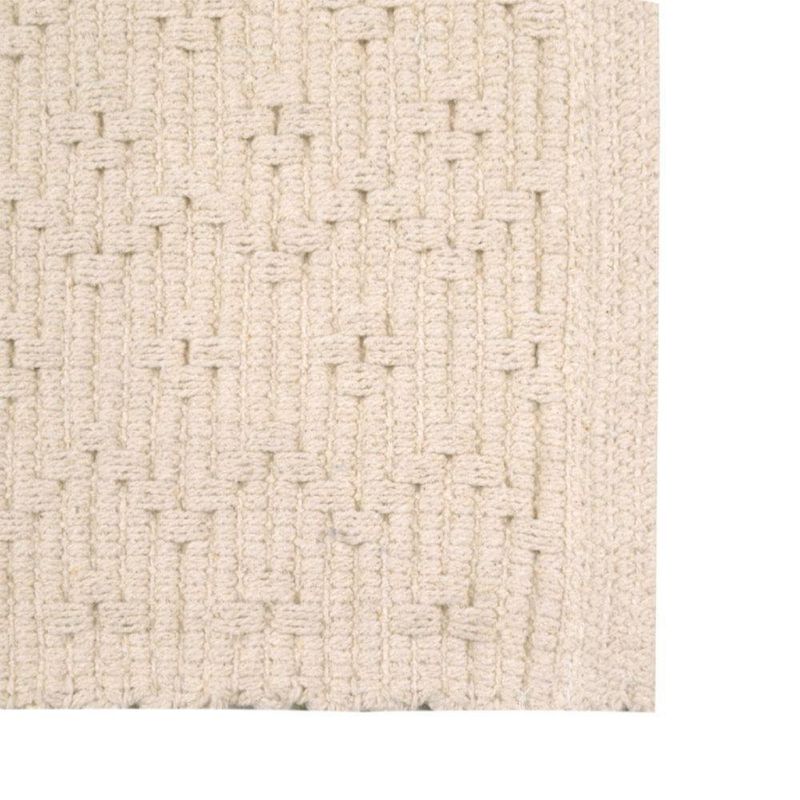 Alfombra de Algodón Beige 60x120 Cm