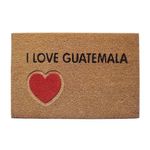 Alfombra de Entrada Diseño I Love Guatemala 41x61 Cm