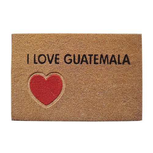 Alfombra de Entrada Diseño I Love Guatemala 41x61 Cm