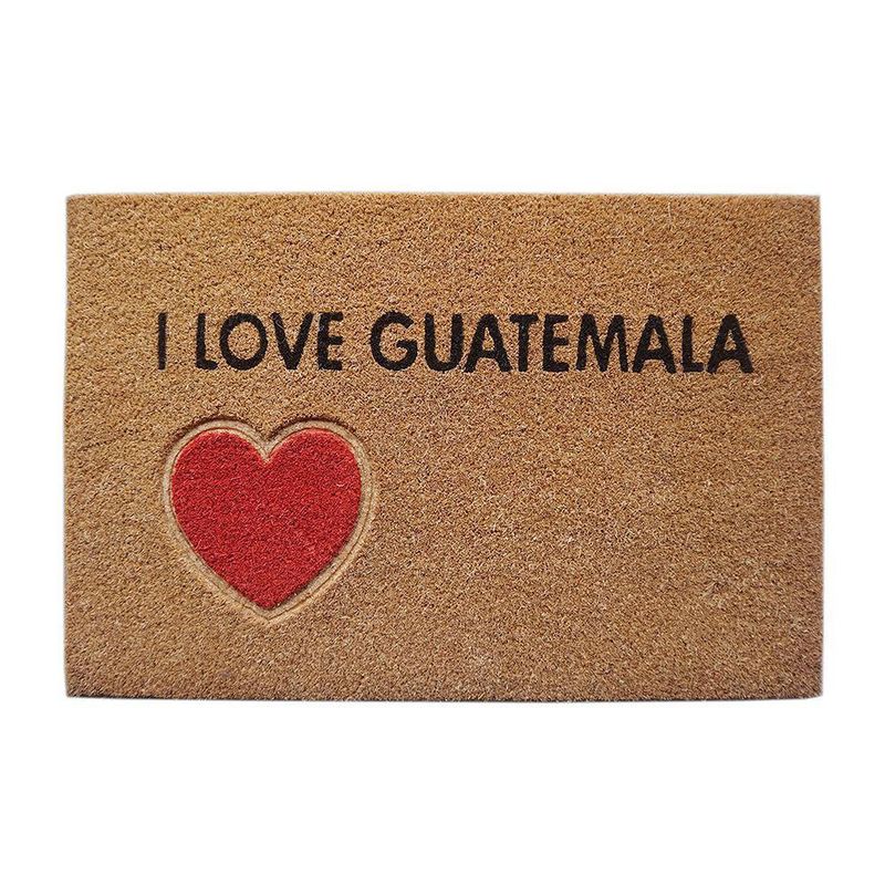 Alfombra de Entrada Diseño I Love Guatemala 41x61 Cm