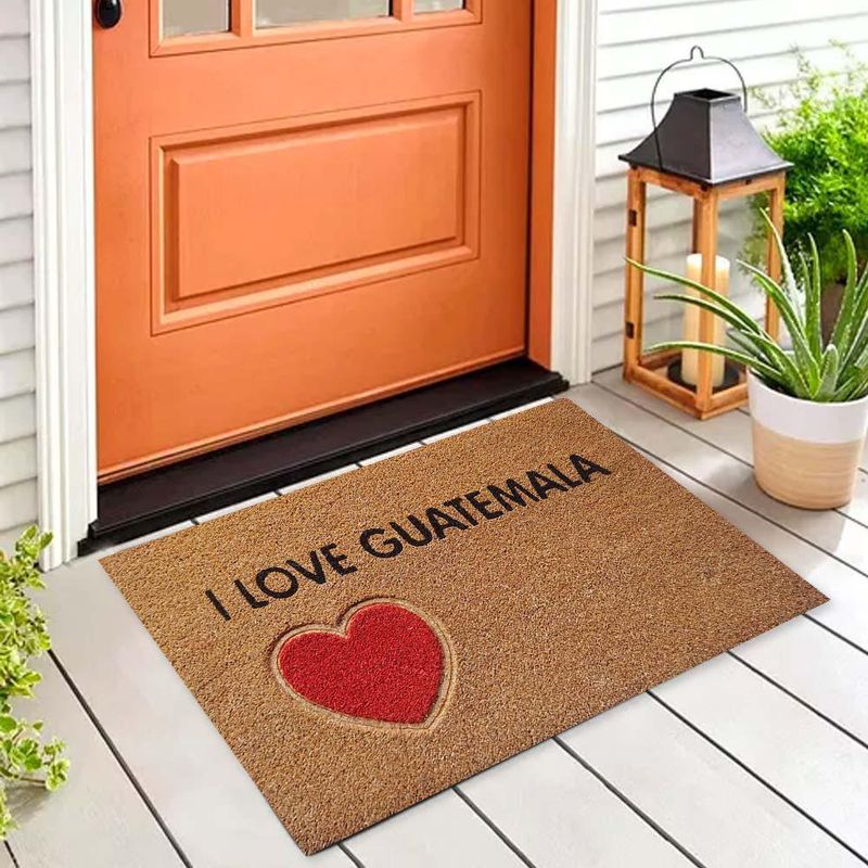 Alfombra de Entrada Diseño I Love Guatemala 41x61 Cm