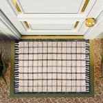 Alfombra de Algodón Cuadros 80x130 Cm