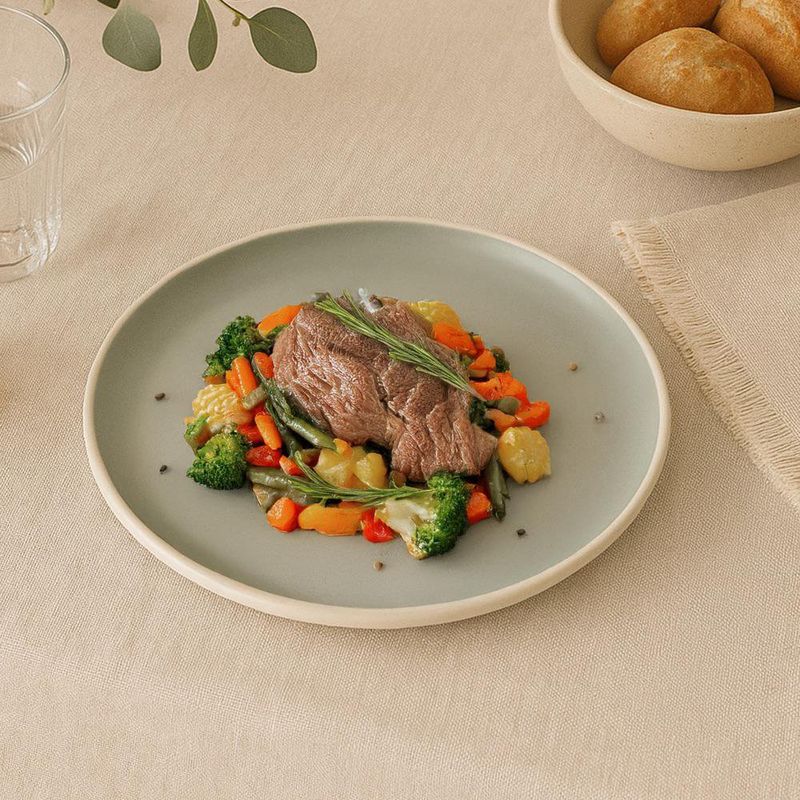 Plato de Cerámica Verde Oliva