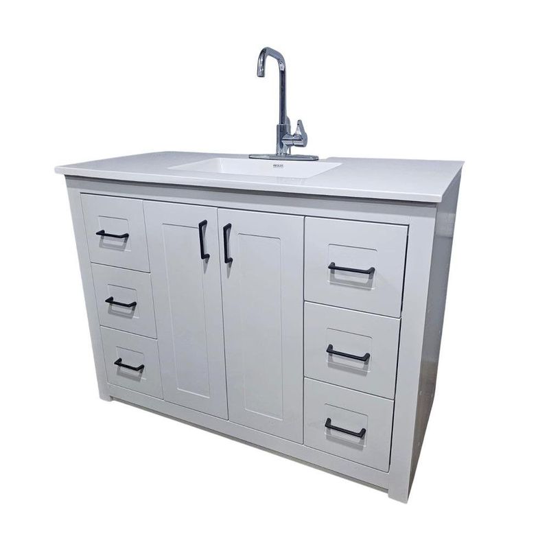 Vanity con Lavamanos Gaviota Blanco 110 X 54 Cm