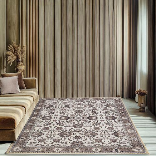 Set de Alfombras Beige Floral 3 Pzas