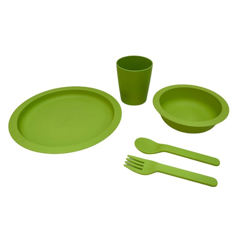 Set Vajilla Infantil Verde 5 Pzs