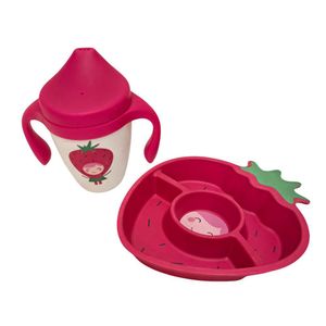 Set Vajilla Infantil Fresa 2 Pzs