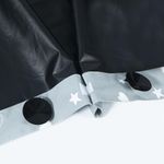 Cortina Infantil Black Out Gris con Diseño Estrellas