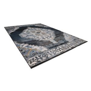 Alfombra Ajmad en Tonos Azul y Gris