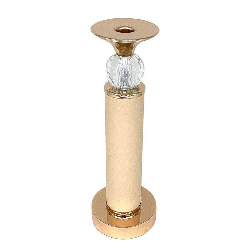 Portavela con Diseño Elegante Dorado